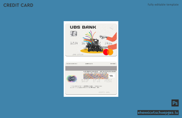 USA UBS Bank Mastercard Beispielvorschau